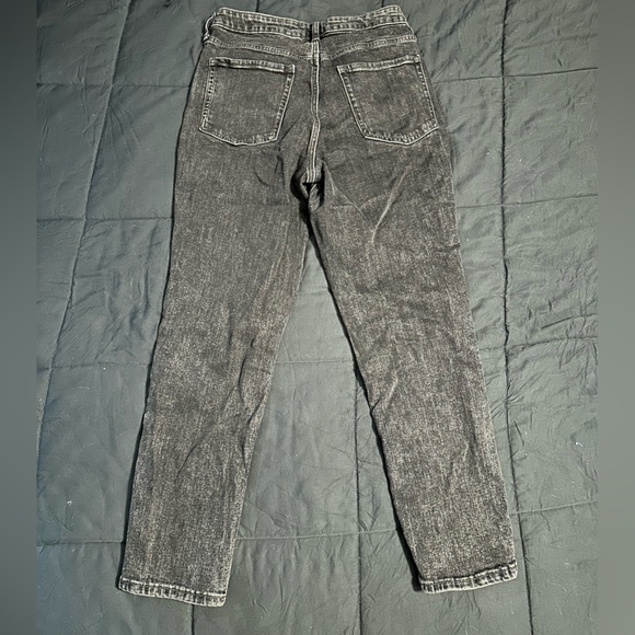 Old navy O.G. straight high rise black wash jeans size 10 - Picture 3 of 5